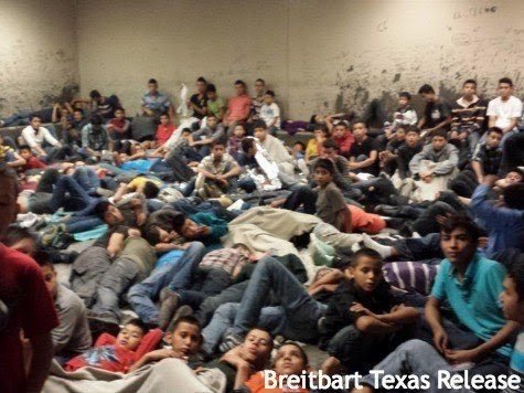 IMMIGRATION - Illegal Children Separated from Parents, and crammed in detention center (Breitbart Texas)